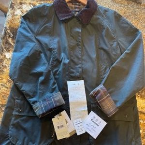 Barbour Beadnell Olive EUC Size 14 U.S. 18 U.K.